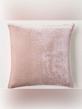 West Elm Lush Velvet Pillow Cover Dusty Blush 20x20 Set of 2